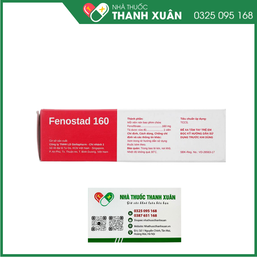 Fenostad 160 điều trị rối loạn mỡ máu
